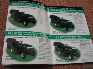 1999 Craftsman Lawn Garden Tractor Brochure Catalog