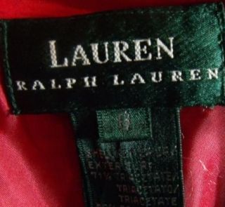 Ralph Lauren Red Cocktail Party Dress One Shoulder 6