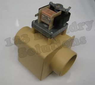 New Part. Milnor Front Load Washer Drain Valve 115V 3 w/o Overflow