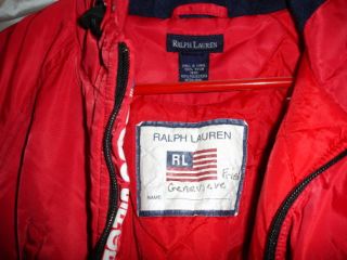 Ralph Lauren Red Hooded Insulated Snow Suit Outfit Toddler Kids 4T