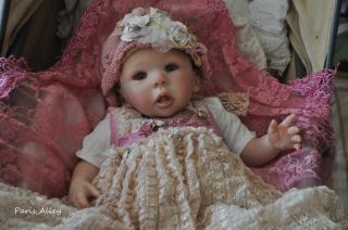 Raspberry Dream French Lace Dress Hat Blanket 4 Reborn Baby Doll