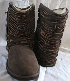 New $350 Koolaburra Lauryn Drapped Fringe Boots 8 5 9 Luxe Australia