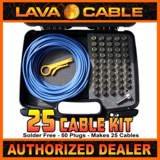 Lava Solder Free Mini ELC Pedalboard Cable Kit + Case Blue   50 Angle
