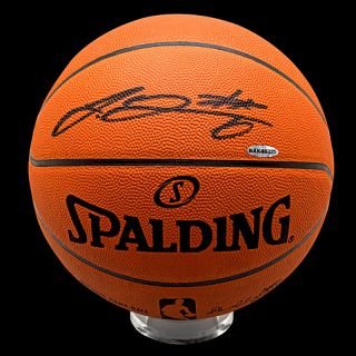 Lebron James Autographed Spalding Basketball Heat UDA