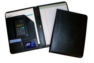 Professional Leather Padfolio with Calculator Portfolio for College