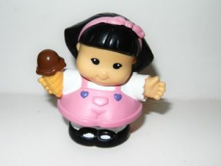 Fisher Price Little People Sonya Lee Girl in Pink Dress with Ice Cream