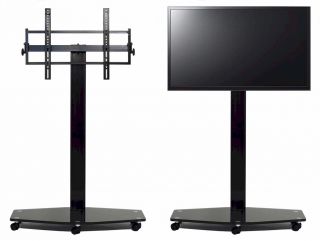 TransDeco LED LCD TV Stand w/Mount Casters for 40   80 inch Televison