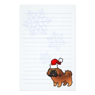 Christmas Shih Tzu (red puppy cut) stationery by SugarVsSpice