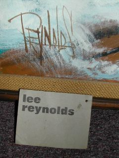 Large Lee Reynolds Painting with Vintage Walnut Frame