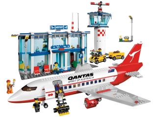 Lego City Custom Qantas Stickers for 3182 Passenger Plane Airport 3181