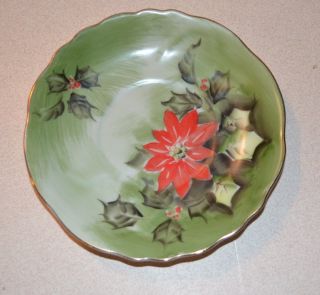 Lefton Limited Edition Poinsettias Tea Cup and Saucer Estate Find