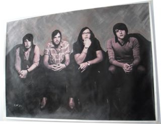 Kings of Leon Hand Painting on Canvas 23x33 Large