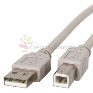 15 ft USB Printer Cable A B for HP Lexmark Canon Epson