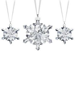 Swarovski Christmas Ornaments, Set of 3 Snowflakes 2012