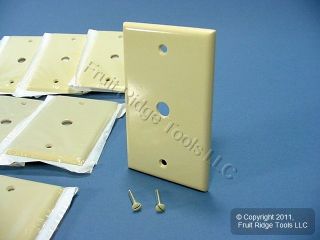 25 Leviton Ivory Phone Cable Wallplates Telephone Cover Plates .406