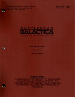 GALACTICA early unfilmed 2 hour movie script by Leslie Stevens 1977