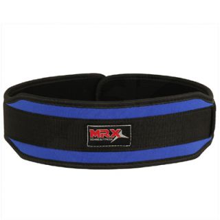 Weight Lifting Belt Gym Training Wide Back Support Brace Blue Large