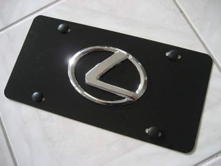 Lexus 3D Logo Black Aluminum License Plate