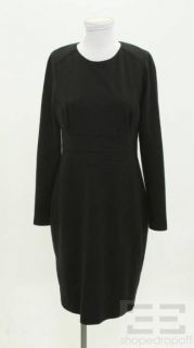Lida BADAY Black Exposed Zipper Long Sleeve Dress Size 12