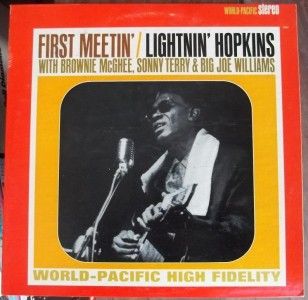 Lightnin Hopkins First Meetin World Pacific 1817 LP EX VG Sonny Terry
