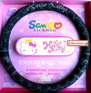 Authentic Hello Kitty Cat Car Truck Steering Wheel Holder Cover♥