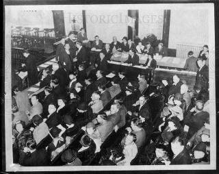 4x5 Acetate NEG Scene Inside Courtroom Lindbergh Baby Trial