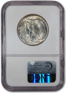 1942 US Walking Liberty Silver Half Dollar 50c NGC MS67