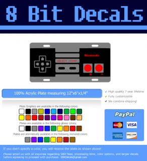 Nintendo NES Paddle Controller License Plate Auto Tag