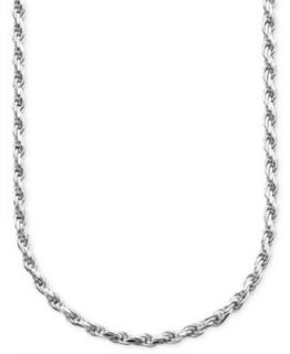 Giani Bernini Sterling Silver Necklace, 18 Diamond Cut Rope Chain