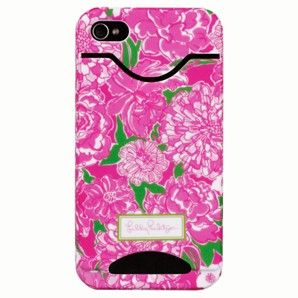 Lilly PULITZER iphone case COVER 4/4S with Credit Card/I.D. Slots *May