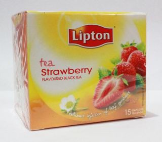 Lipton Tea Strawberry Flavoured Black Tea 15 x Envelope Bags Perfect
