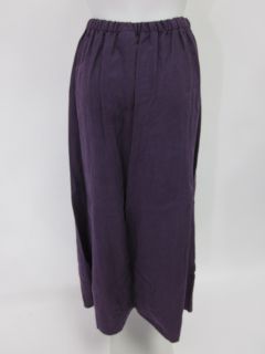 Eileen Fisher Purple Linen Full Length A Line Skirt 1x