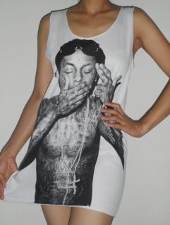 Lil Wayne Hip Hop Rap Tshirt Tank Top Mini Dress