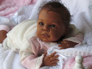 Reborn Baby Girl Romie Styrdom Lila Ethnic AA African American Indian