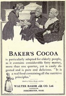 Bakers Cocoa Advertisement in Overland Monthly , January 1919. The