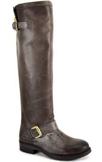 200 Steve Madden Lindley Leather Riding Boots Brown Zipper Moto