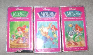 Little Mermaid Undersea Adventures VHS 4 Lot  Double Trouble Gift