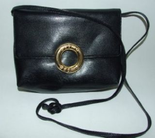 Desmo Black Textured Leather Shoulder Bag Purse Handbag