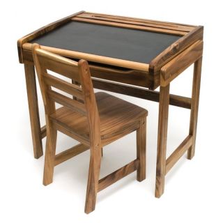 Lipper International 24 75 w Art Desk with Chalkboard Top and Chair