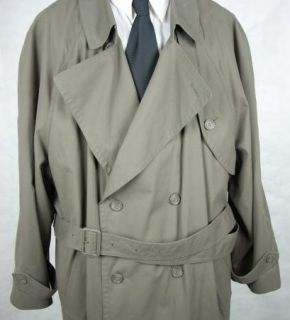 Alexander Lloyd Executive Separates Mens Cotton Poly Trench Coat Size