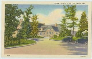 B0107 Autos Shrine Country Club Little Rock AR Postcard