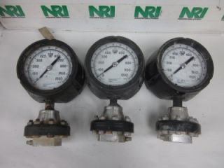 Ashcroft Liquid Filled Pressure Gauge with Diaphragm 0 140PSI 4in Dial