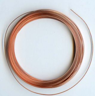 Solid Copper Wire 18 Gauge Half Round 5 Feet