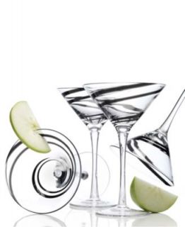 Luigi Bormioli Black Swirl Glassware Collection   Glassware   Dining