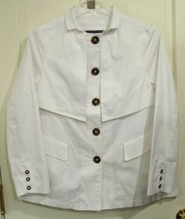 Liz Claiborne Ladies White Coat Jacket Medium New