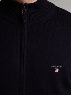 Gant Funnel neck full zip cotton cardigan Navy   