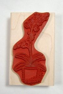Lockhart Orchid Plant Flower Rubber Stamp