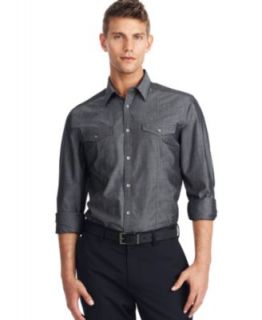 Kenneth Cole Reaction Shirt, Chambray Seamed Shirt
