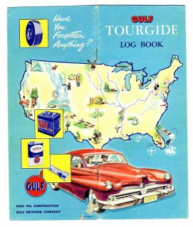Gulf Oil Corporation Tourgide Log Book 1950S