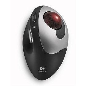 Logitech Cordless Wireless Optical Trackman Mouse Large Trackball
